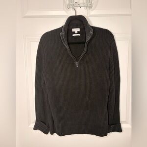 Calvin Klein Ribbed Quarter-Zip Sweater - Mens